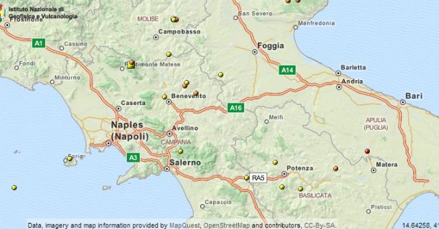 Terremoto, forte scossa avvertita al Sud: magnitudo 4.9 tra Benevento e Caserta
