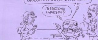 Copertina di Servizio Pubblico, le vignette di Vauro: dallo scontro Boldrini-M5S a Casini