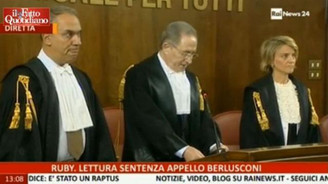 Copertina di Caso Ruby, “Berlusconi assolto”. La lettura della sentenza d’appello