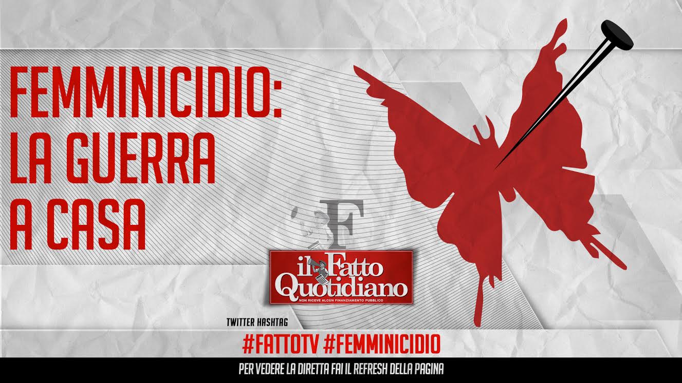 Copertina di FattoTv: Femminicidio, “La guerra a casa”. Ore 14.30 con Rizzi, Vauro e Telefono Rosa