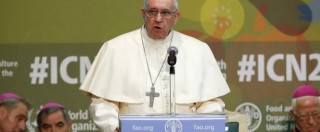 Copertina di Papa Francesco alla Fao: “Lotta alla fame ostacolata da ‘priorità del mercato'”