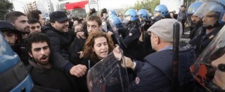 Copertina di Scontri Roma Tre, Draghi contestato dagli studenti: un manifestante ferito alla testa