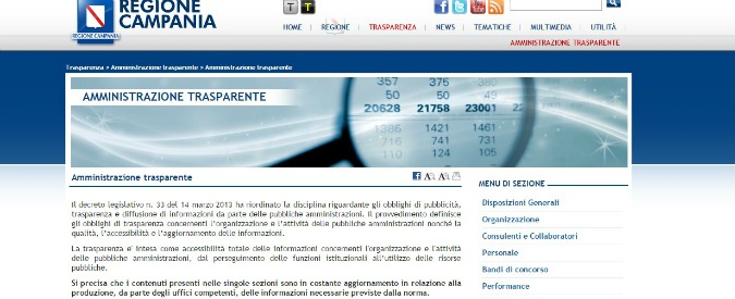 Regione Campania, super premi ai dirigenti: raggiunti obiettivi sconosciuti