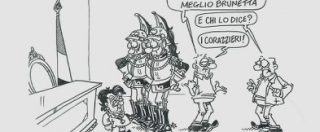 Copertina di Servizio Pubblico, le vignette di Vauro sul Quirinale (prima parte)