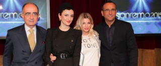 Copertina di Sanremo 2015: Rocio Muñoz Morales, Emma Marrone e Arisa al fianco di Conti