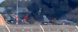 Copertina di Spagna, sale a 11 il numero dei morti nello schianto del caccia F-16 greco