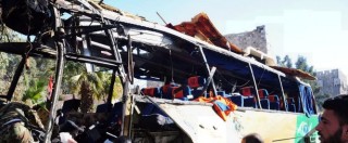 Copertina di Siria, bomba su autobus di pellegrini sciiti libanesi a Damasco: “Almeno 6 morti”