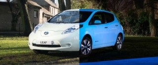 Copertina di Nissan Leaf, l’elettrica fosforescente. Per sensibilizzare all’uso dell’energia solare