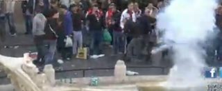 Copertina di Roma – Feyenoord, il video degli scontri a piazza di Spagna girato dalla Polizia