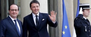 Copertina di Francia, vertice tra Renzi e Hollande: “Rafforzare Triton. Nessun freno a Tav”
