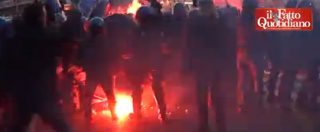 Copertina di Roma, scontri fra manifestanti anti-Lega e forze dell’ordine in piazzale Flaminio