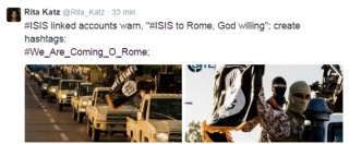 Copertina di Isis, i jihadisti creano l’hashtag su twitter: “Stiamo arrivando a Roma”