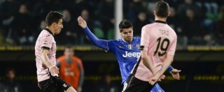 Copertina di Palermo-Juventus 0-1, Morata gol: la Signora è a +14. Cagliari, Zeman beffato
