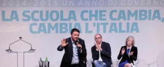 Copertina di Renzi vuole riformare la scuola, intanto taglia i crediti a tutti gli istituti