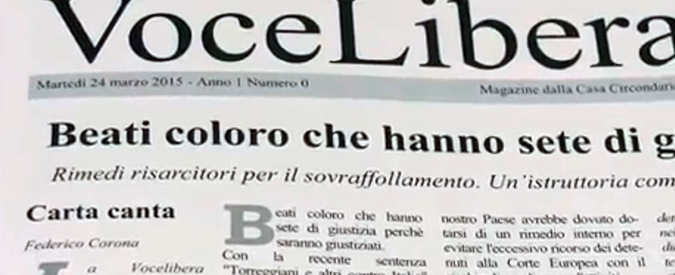 Copertina di Nasce “Voce Libera”, il mensile dei detenuti di Busto Arsizio voluto dai fratelli Corona