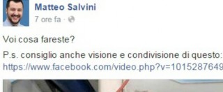 Copertina di Salvini e i rom, su pagina Facebook forni crematori e foto di Hitler