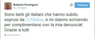 Copertina di Formigoni litiga in aeroporto, poi su Twitter: “Tanti hanno subito soprusi da Alitalia e si complimentano con me”