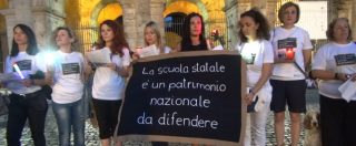 Copertina di Roma, flash mob contro la Buona scuola: “Basta ricatti, le assunzioni sono un diritto”