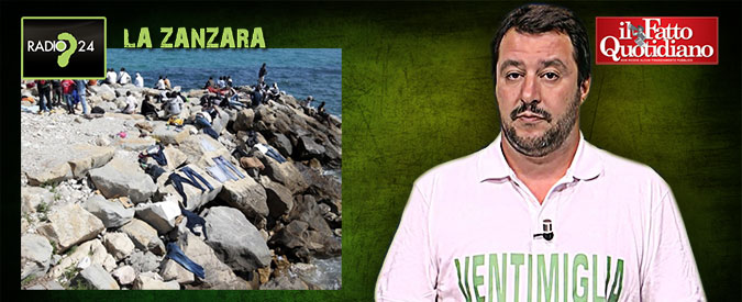 Copertina di Salvini: “Ventimiglia? Per me gli immigrati possono restare anche 6 mesi sugli scogli”