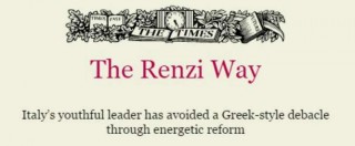 Copertina di The Times: “The Renzi Way”, l’elogio al premier del quotidiano di Murdoch