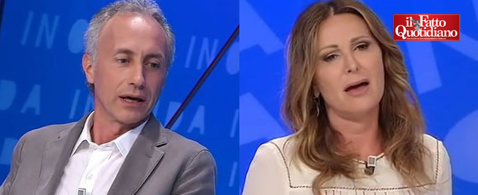 Copertina di Santanchè vs Travaglio: “Con Berlusconi nessuno sbarco dalla Libia”. “Veramente l’avete bombardata”