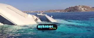 Copertina di Grecia, uno yacht da 5 milioni di euro (e 33 metri di lunghezza) affonda al largo di Mykonos