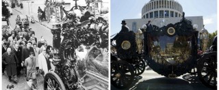 Casamonica, carrozza d’epoca e cavalli neri: i funerali del patriarca Vittorio come quelli di Lucky Luciano