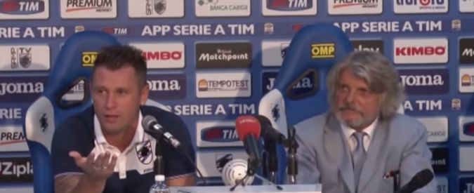 Antonio Cassano si presenta (di nuovo) alla Sampdoria. Ed è show con Ferrero
