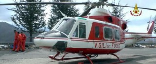 Copertina di Terremoto Centro Italia, fermi gli elicotteri dell’ex Forestale. I carabinieri: “Non sono in condizioni di volare”