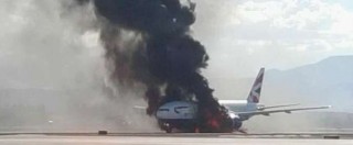 Copertina di Las Vegas, volo British Airways prende fuoco in pista prima del decollo (FOTO)