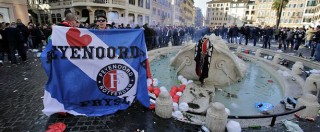 Copertina di Fontana della Barcaccia, Procura: “Tifosi Feyenoord saranno processati a Rotterdam”