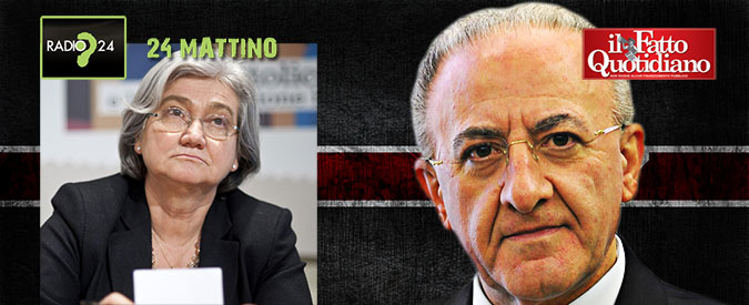 Copertina di De Luca: “Fiori a Rosy Bindi? Tutti quelli che vuole, anche un crisantemo”