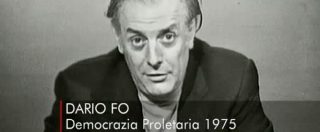 Copertina di Tribune elettorali, i tele-comizi Rai dal 1960 al 1994 in mostra. Ecco Dario Fo nel 1975