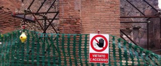 Copertina di Scavi Pompei, nuovo crollo: cede muretto in area chiusa al pubblico