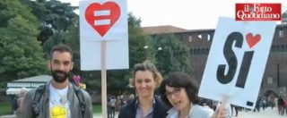 Copertina di Diritti civili, laici in piazza a Milano contro ‘sudditanza Chiesa’: “Basta subire minacce perché si è gay”