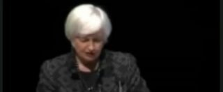 Fed, malore sul palco per la presidente Janet Yellen. Poco dopo si è ripresa