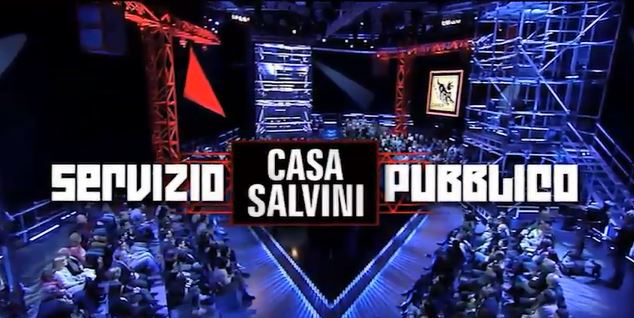 Copertina di Servizio Pubblico Più, riguarda la puntata “Casa Salvini”