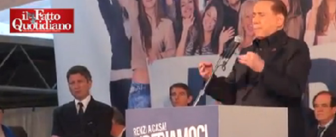 Copertina di Lega-Bologna, Berlusconi: “Grillo come Hitler”. Ma volano anche fischi per l’ex Cav