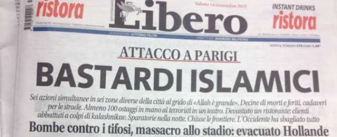 Razzismo e xenofobia, contro il quotidiano di Vittorio Feltri la campagna  #Liberodallodio - Il Fatto Quotidiano