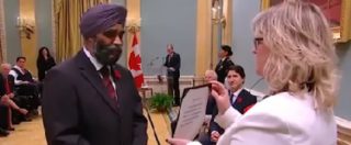 Copertina di Canada, due ministri sikh per Trudeau: il giuramento di quello alla Difesa Sajjan
