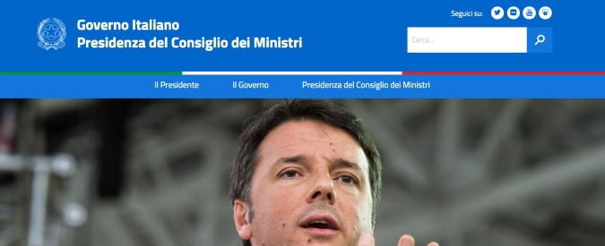 Copertina di Governo, Renzi cambia veste al sito istituzionale. La nuova, tra poster e autocitazioni, è su misura del Presidente