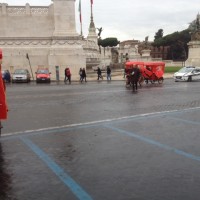 Il fermo dei risciò a Roma