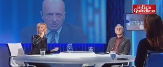 Copertina di Sallusti vs Gruber: “Io sindaco di Milano? Anche tu entrasti in politica”. Travaglio: “La tua è una rogna più pesante”