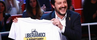 Copertina di Matteo Salvini a Bologna con Berlusconi “gregario”. Un anno dopo l’aggressione