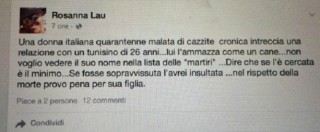 Copertina di M5S, la consigliera Rosanna Lau: “Donna uccisa a Parma? Se l’è cercata”. Poi le dimissioni
