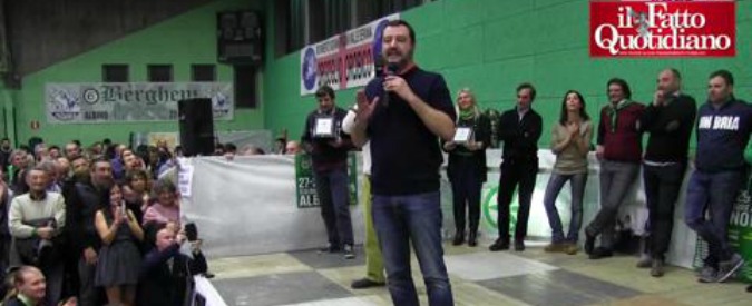 Copertina di Lega, Salvini: “Nel 2016 al 20% per mandare a casa Renzi”. Poi attacca la Fornero e la Chiesa