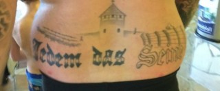 Copertina di Germania, tatuaggio di Auschwitz sulla schiena: condannato a sei mesi