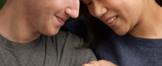 Copertina di Facebook, Mark Zuckerberg annuncia la nascita della figlia Max: “In beneficenza il 99% delle mie azioni”