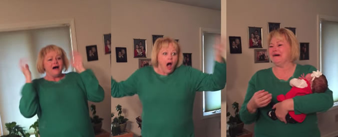 Copertina di Usa, adozione a sorpresa e la neo nonna scoppia in un pianto incontenibile: la reazione è virale