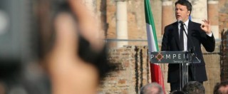 Copertina di Pompei, Renzi dice che la sfida sarà vinta. Ma nei prossimi due anni sarà restaurato il 5 per cento dei monumenti